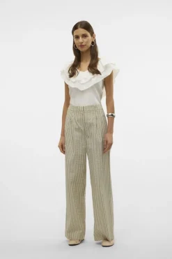 Broek Siv Wide Striped-Vero Moda Discount