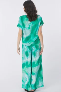 Fashion Vero Moda Broek Vades green/blue