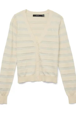 Outlet Vero Moda Cardigan Happyshine Stripe Ecru/Silver