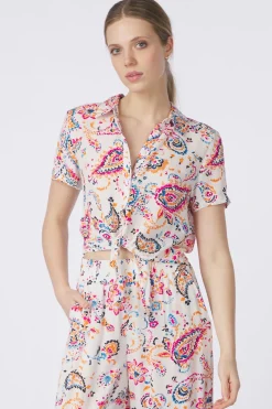 Discount Vero Moda Hemd Menny Tie off white/dark pink