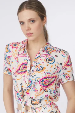 Discount Vero Moda Hemd Menny Tie off white/dark pink