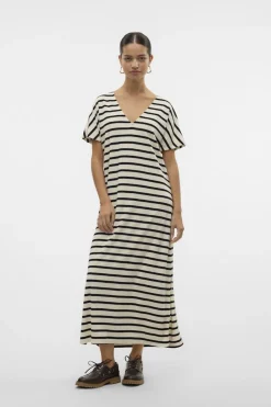 Fashion Vero Moda Jurk Emeli Ecru/Black