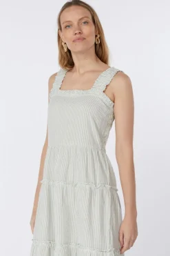 Outlet Vero Moda Jurk Jackie Smock Rpt light khaki/white