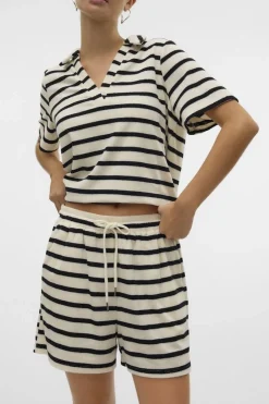 Best Vero Moda Short Emelis Ecru/Black