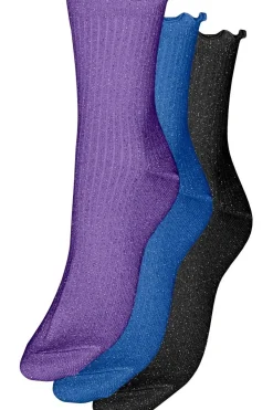Clearance Vero Moda Sokken Magic Glitter Socks 3-Pack Passion Flower