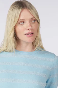 Outlet Vero Moda Trui Happyshine Stripe Ecru/Light Blue