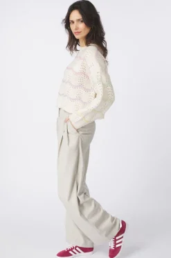 Best Vero Moda Trui Hatty Stitch Light Grey Melange