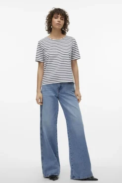 Outlet Vero Moda T-Shirt Abby Light Blue Denim