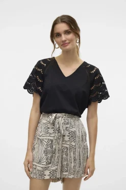 Online Vero Moda T-Shirt Blasy black