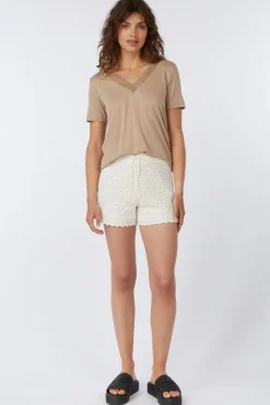 Outlet Vero Moda T-Shirt Savannah Lace 2-Way Ecru