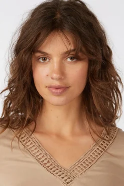 Outlet Vero Moda T-Shirt Savannah Lace 2-Way Ecru