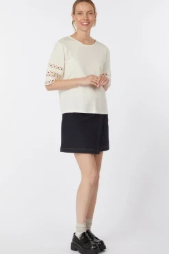 Discount Vila Blouse Carmena Dark Blue Denim