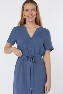 Online Vila Jurk Josa Vintage Indigo