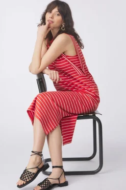 Outlet Vila Jurk Veriana Aurora Red