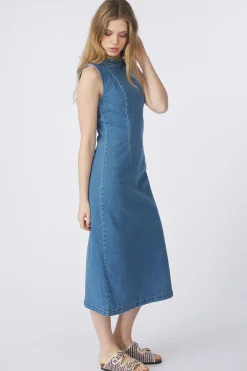 Best Vila Jurk Winona Medium Blue Denim