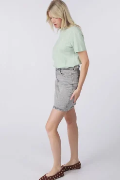 Fashion Vila Rok Kaja Denim Color Jaf Silt Green Print:Snow White Face