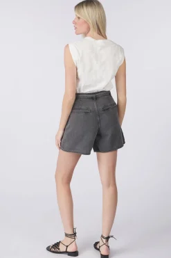 Discount Vila Short Kiki Belt Denim Snow White