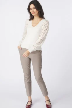 Fashion Vila Trui Lacine Lace Detail Denim / Jeans