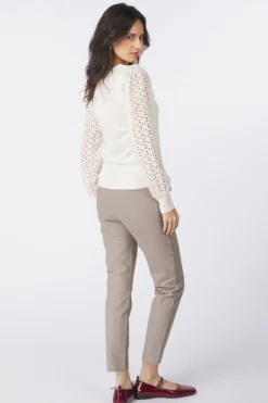 Fashion Vila Trui Lacine Lace Detail Denim / Jeans