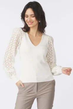 Fashion Vila Trui Lacine Lace Detail Denim / Jeans