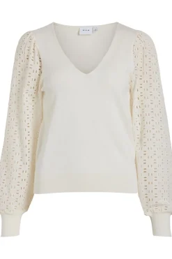 Fashion Vila Trui Lacine Lace Detail Denim / Jeans