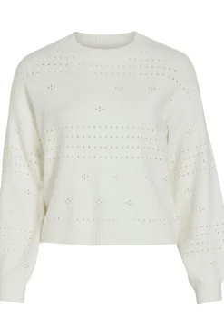 Hot Vila Trui Ril Pointelle Navy Blazer