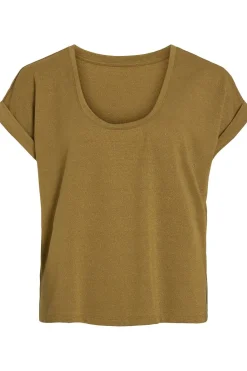 T-Shirt Luxi U-Neck Rev /C33-Vila Online