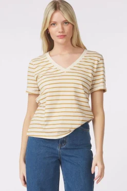 Discount Vila T-Shirt Stribena Medium Blue Denim