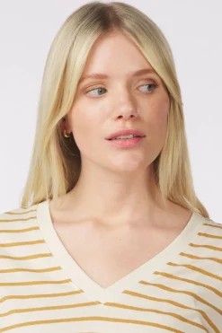 Discount Vila T-Shirt Stribena Medium Blue Denim