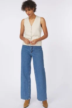 Hot Vila Vifreya Jaf Colour Medium Blue Denim