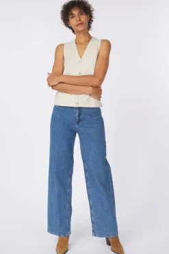 Hot Vila Vifreya Jaf Colour Medium Blue Denim