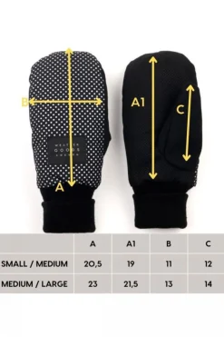 Discount Weathergoods Sweden Wanten Reflective Mittens Black/High Vis