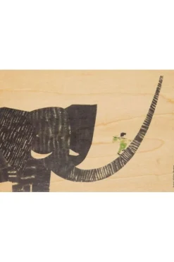 New Woodhi Gadget Postcard Boy On Elephant Light Brown/Assorted / Mixed