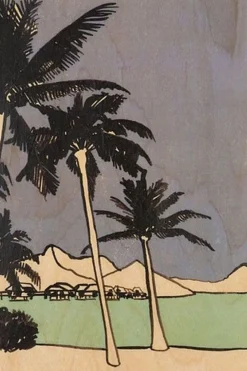 Sale Woodhi Gadget Postcard Palm Trees Light Brown/Assorted / Mixed