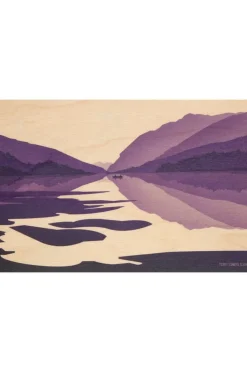 Online Woodhi Wenskaart Postcard Purple Landscape None