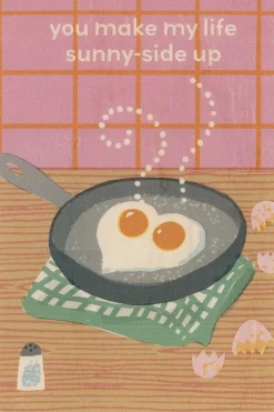 Wenskaart Postcard Greetings 3Ca Eggs-Woodhi Fashion