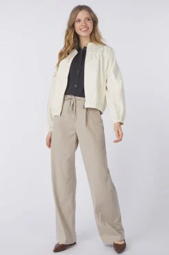 Blazer Nylon Cropped Bomber Jacket With Taping Detail-Yaya Fashion