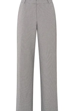 Broek Woven Checked Wide Leg With Contrast Deta-Yaya Best
