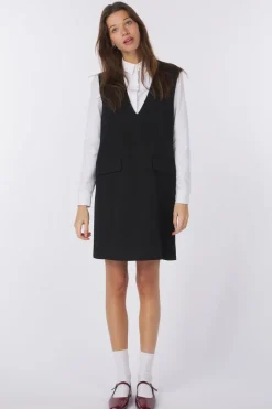 Outlet Yaya Hemd Soft Jersey Cotton Blend Shirt With Blind Placket Black