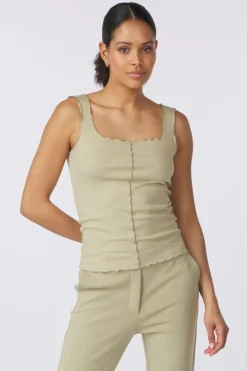 Top Singlet With Frilled Seams-Yaya Discount
