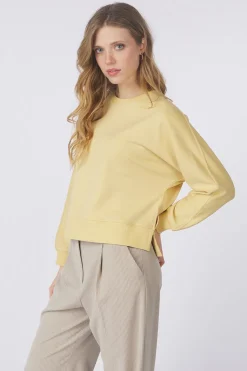 Trui Sweatshirt With Small Slit-Yaya Fashion
