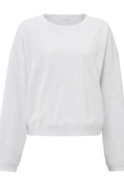 Outlet Yaya Trui Sweatshirt With Slub Effect Pure White