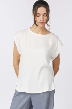 T-Shirt Fabric Mix Sleeveless-Yaya Online