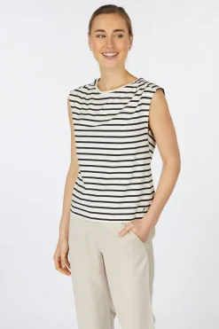 Clearance Yerse Top O-Stripes Beige
