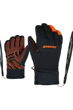 Outlet Ziener Handschoen Lanus As Primaloft Junior Glove black/orange